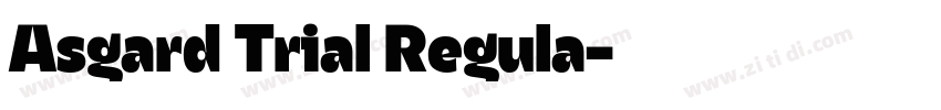 Asgard Trial Regula字体转换